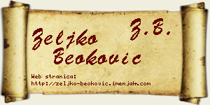 Željko Beoković vizit kartica